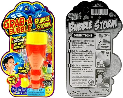 Vista 11 de JA-RU Grab a Bubble Storm - Juguete de burbujas para tocar (paquete de 6) I Hundred of Touching Bubbles Soap Solution Toy Favores I Party Favor