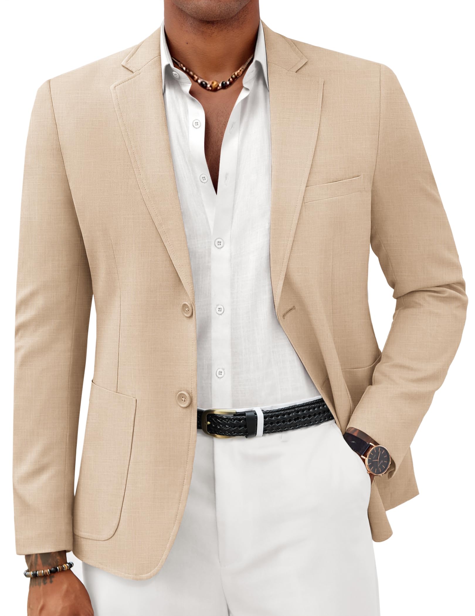 COOFANDY Mens Casual Sport Coat Lightweight Two Button Blazer Slim Fit Business Jackets