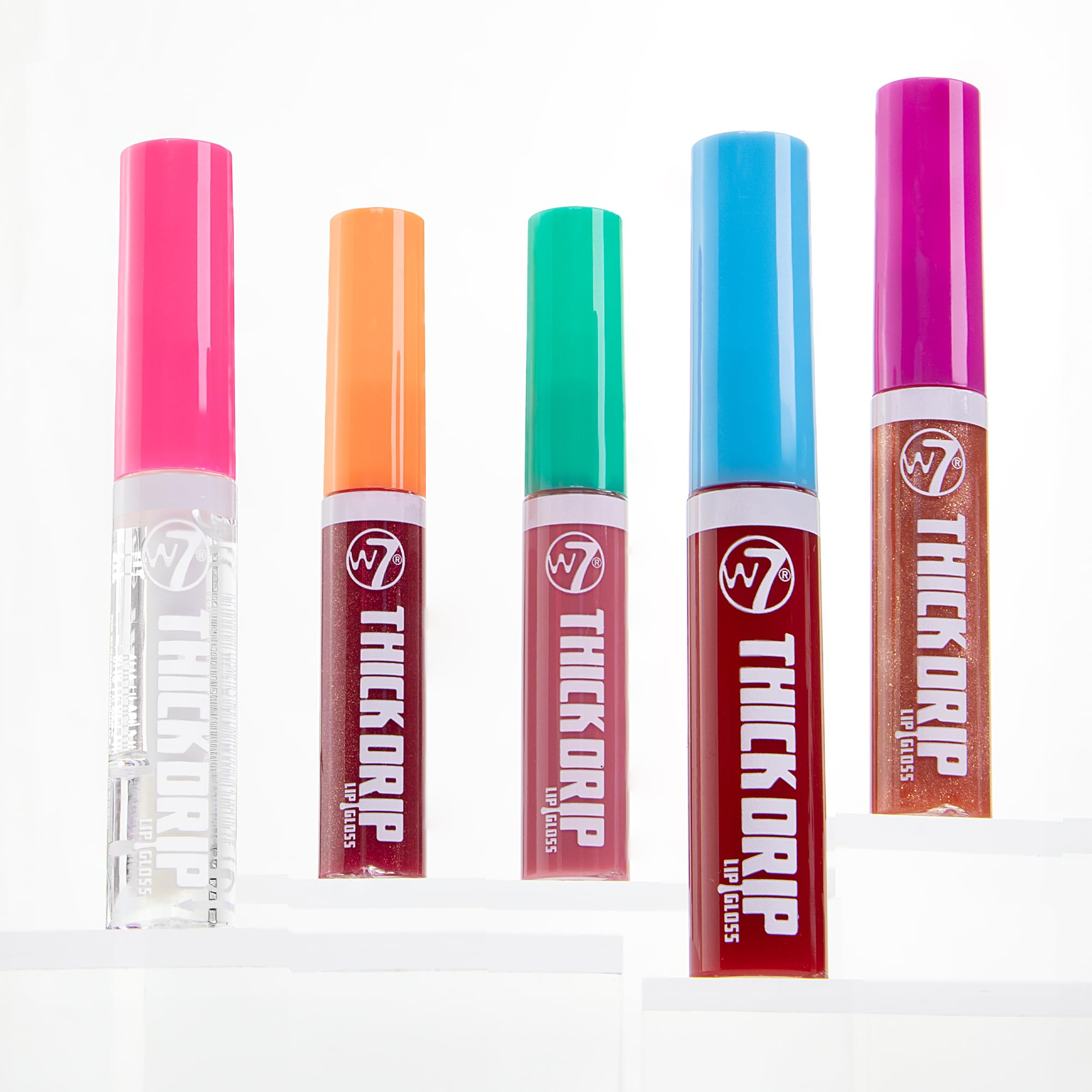 W7 All My Kisses Lip Gloss - 5 Piece Thick Drip Collection - Hydrating Lip Care, 3 ml (Pack of 5) - Image 2