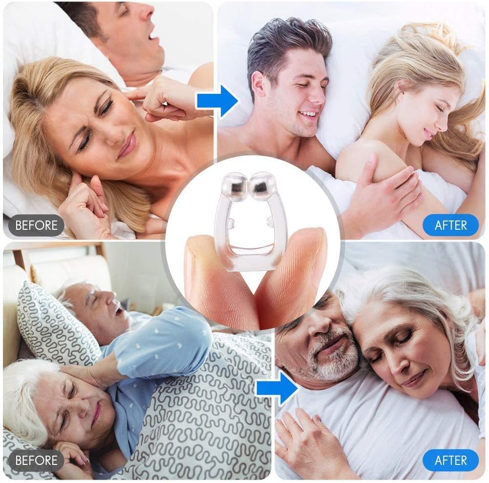 S Solution, Anti-Magnetic Sn Clip, Magnetic Nose Clip and Reusable Facial Slimming Belt (10 Silicone Snoring Devices + 1 face Slimming Belt): Health & Personal Care