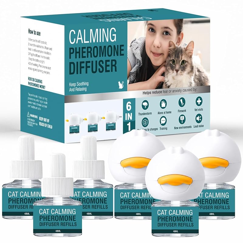 Difusor de Feromônios para Gatos com 3 Aparelhos e 3 Refis de 48 mL LIWENQI LWC02 Verde