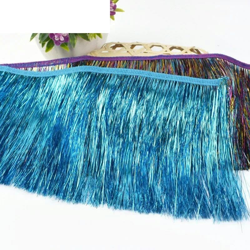 2/5/10 mètres 15 cm Franges Gland Dentelle Franges Bordure pour Robe Latine scène vêtements Rideaux Dentelle Accessoires décoration de Noël-15 cm-10 mètres-Bleu Royal