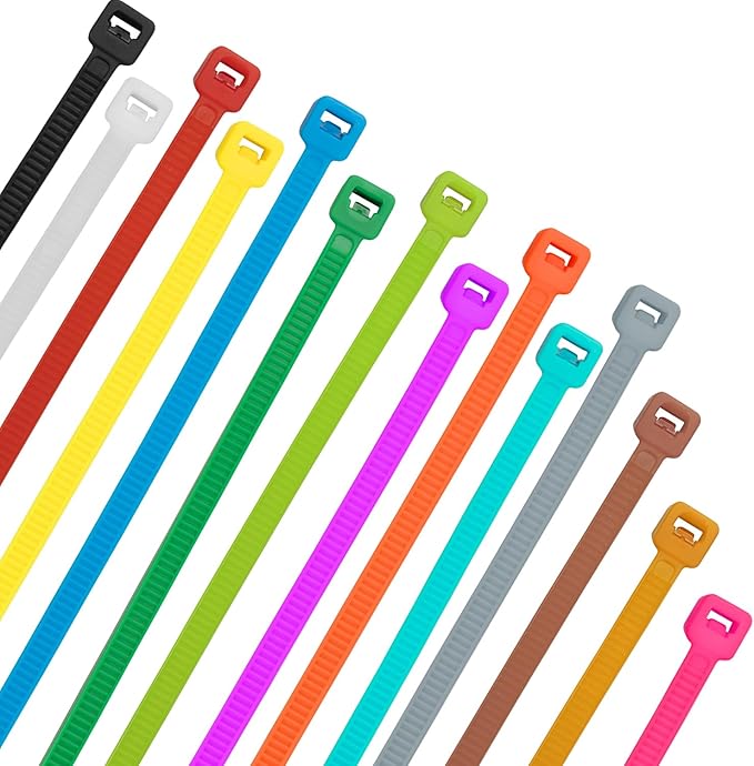 XINGO 1400 PCS Colored Garden Cable Zip Ties 12 inch, 40