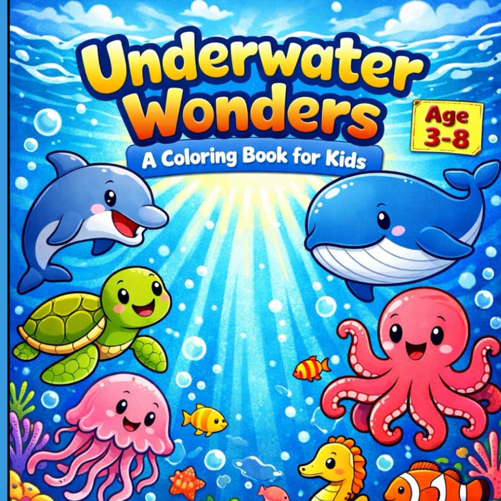 Underwater Wonders: A Coloring Book for Kids | Explore sea & marine: