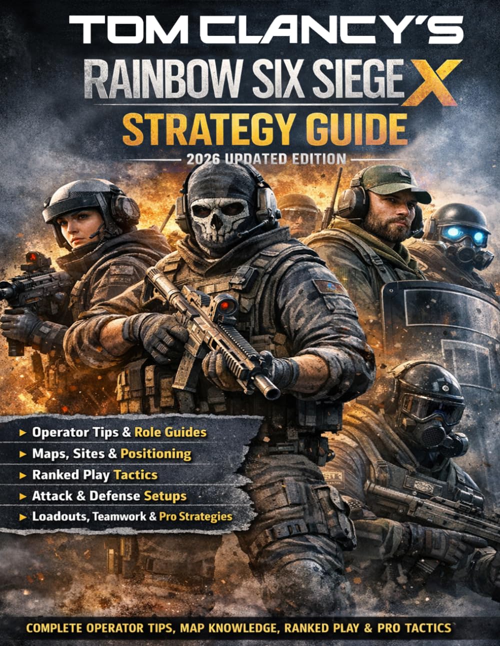 Tom Clancy's Rainbow Six Siege X: Strategy Guide – 2026 Updated Edition Complete Operator Tips, Map Knowledge, Ranked Play, Team Tactics, Loadouts & Pro Strategies