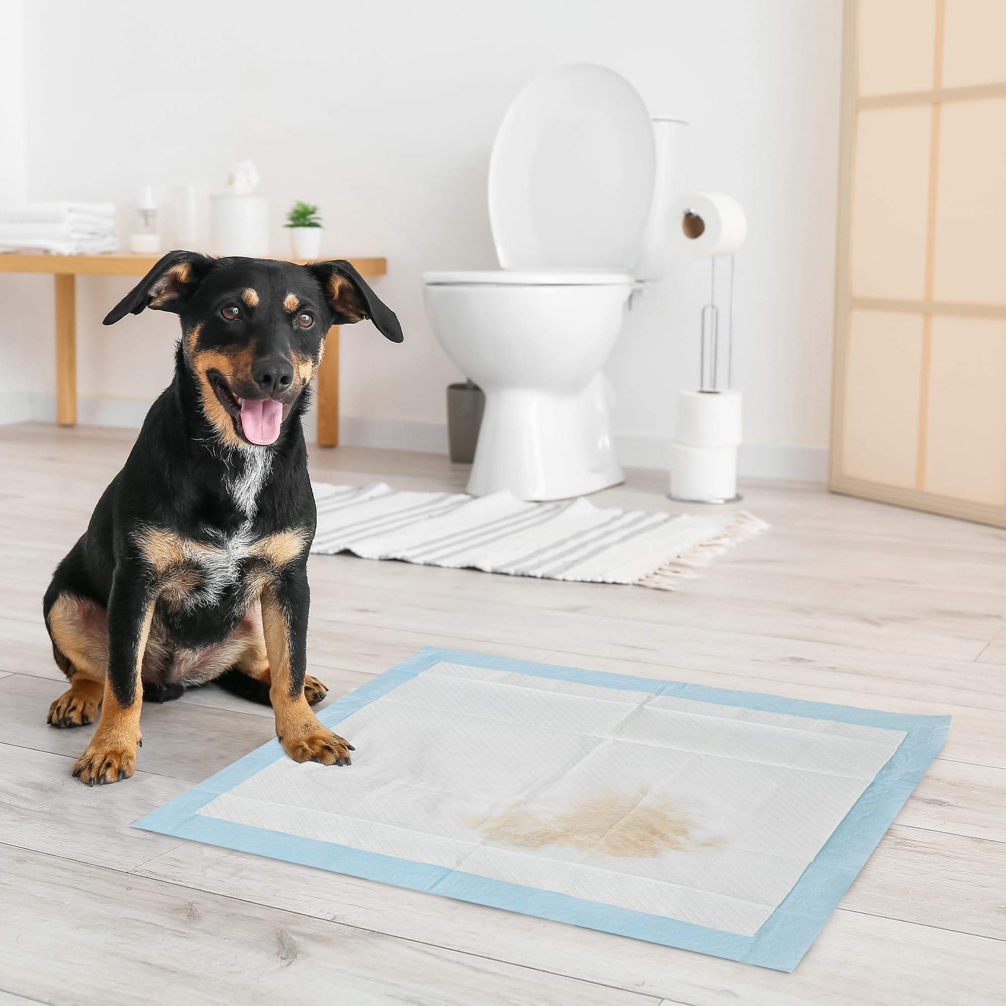 PawHut 80 Stück Trainingsmatten für Hunde, wasserdicht, 6 Schichten mit schnell trocknender Oberfläche, Schutz, 60 x 60 cm