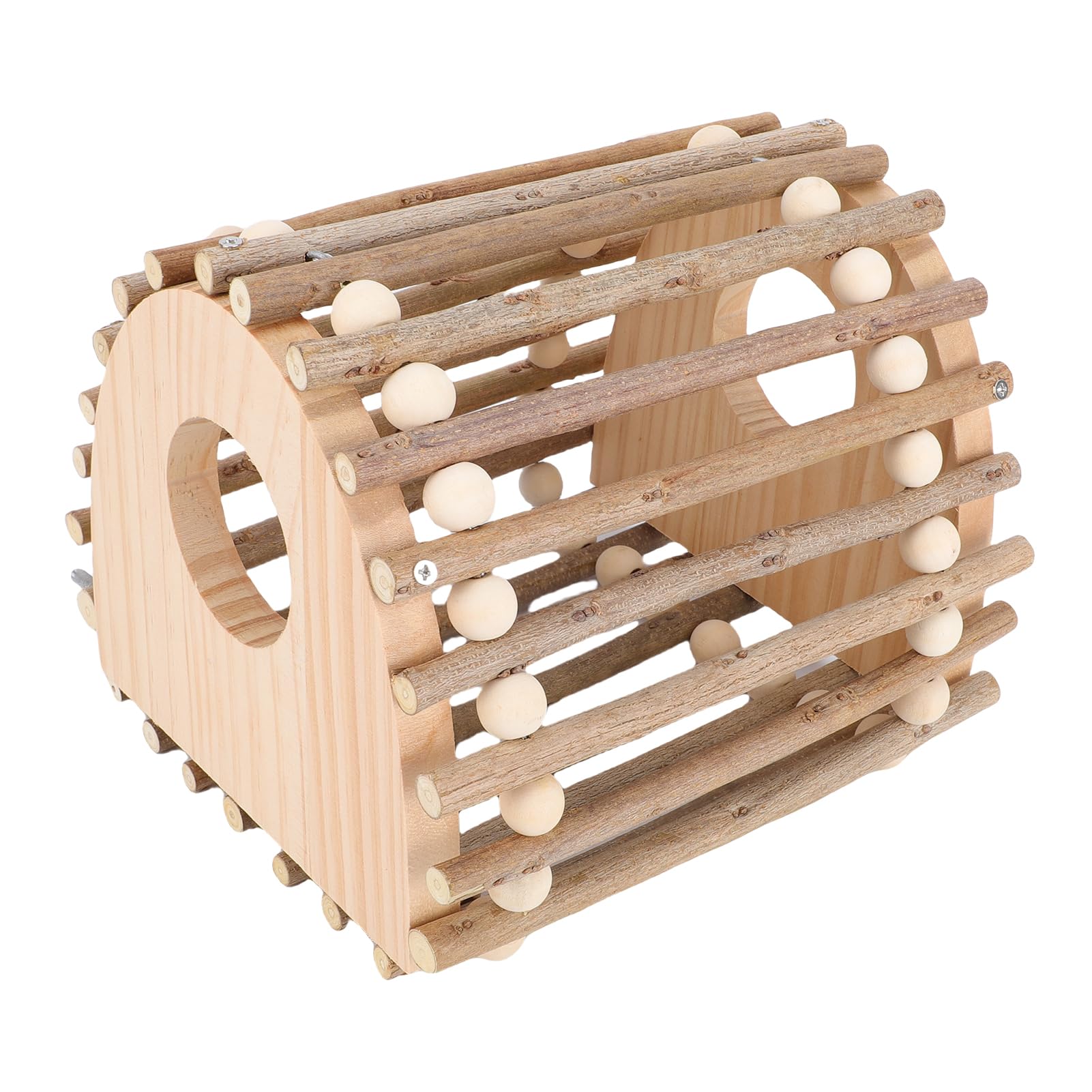 Escalera de Madera para Trepar Pájaros, Juguete para Participar en el Juego, Diseño de Doble Agujero para Loros y Hámsteres, 20x17x20cm