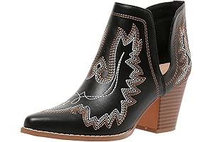 Embroidered Stitched Cowboy Boots for Women: Dressy Cowgirl Boots