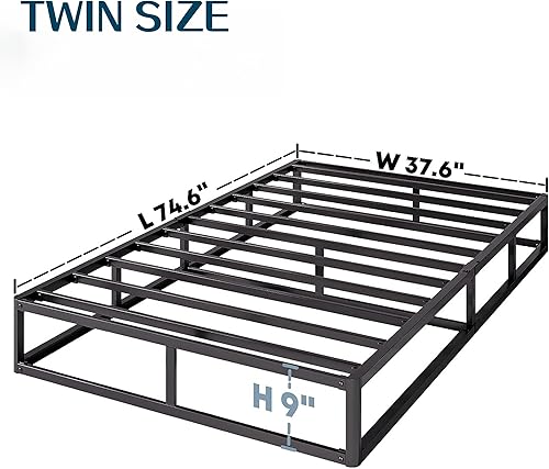 Miniatura 2 de Base de colchón tamaño Queen de 9 pulgadas, base de colchón Queen solo con funda de tela, fácil montaje, sin ruido, antideslizante