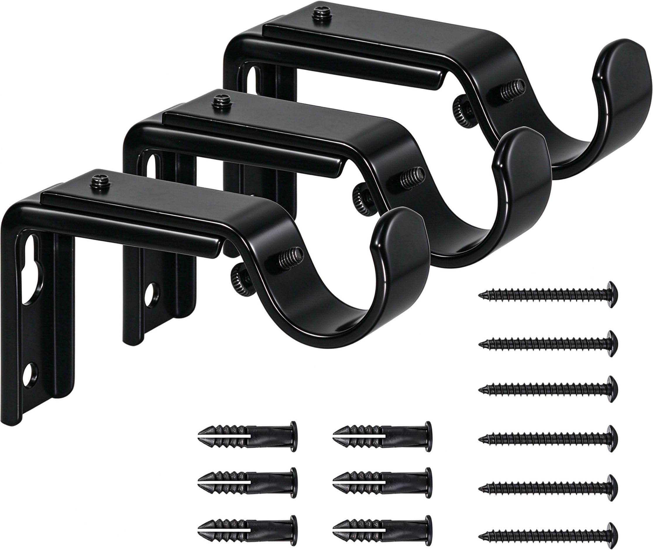 Heavy Duty Curtain Rod Brackets - Set of 3 -7