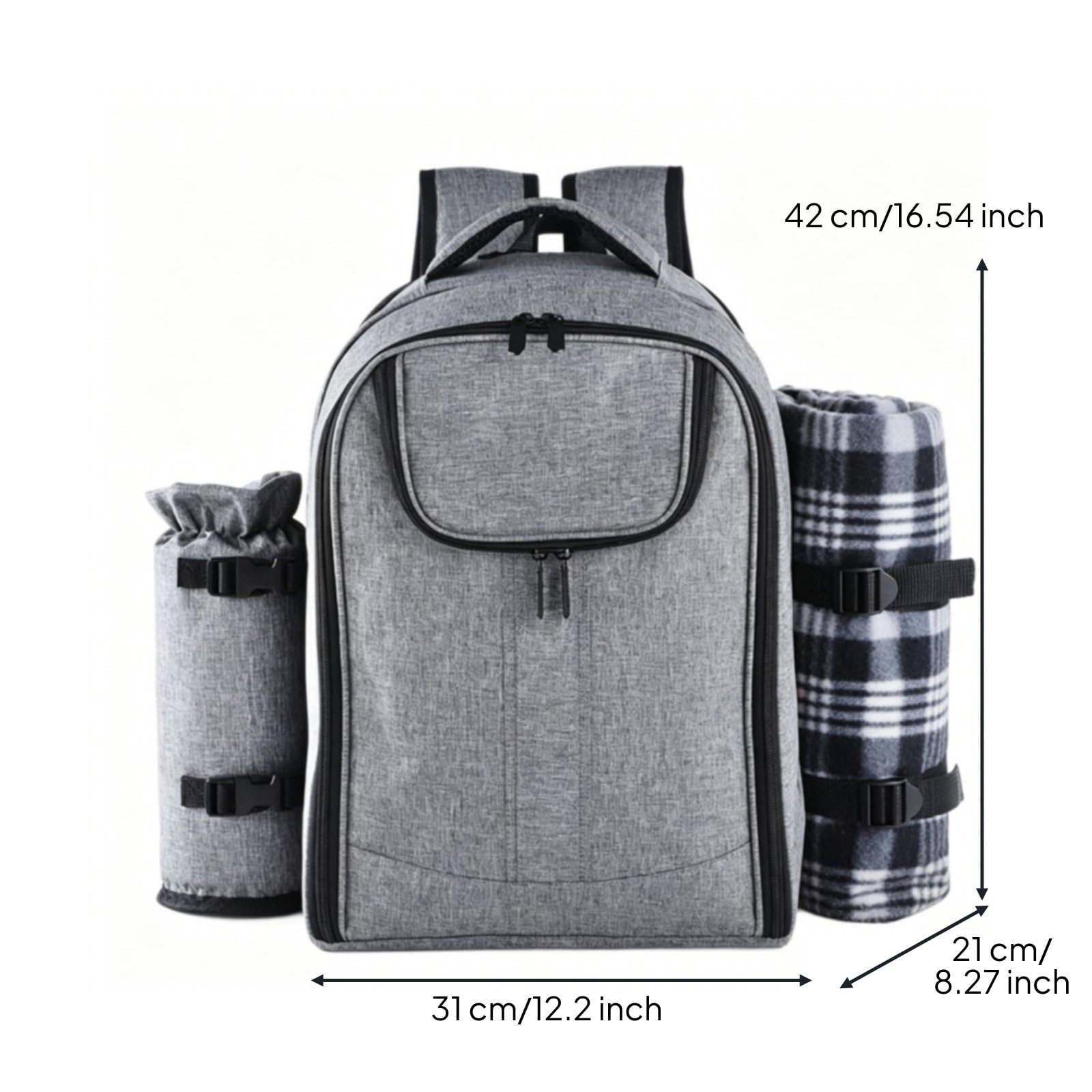 Zaino Isolante Porta Pranzo Picnic Borsa Termica Contenitore Utensili Funzione Termoregolatrice Materiali Diversi Facilità Trasporto Adatto per Picnic
