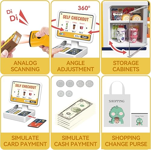 Miniatura 10 de Juego de caja registradora para niños - 48PCS