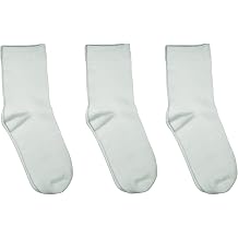 Rambutan Kids 3 Pack Comfort Seam Plain Color Rayon derived from bamboo School Socks