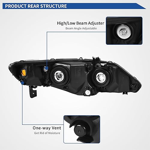 Miniatura 241 de oEdRo Faros delanteros compatibles con Ford F150 / 06-08 Lincoln Mark LT Pickup 2004, 2005, 2006, 2007, 2008, Ford F150 / 06-08 Lincoln Mark LT OE