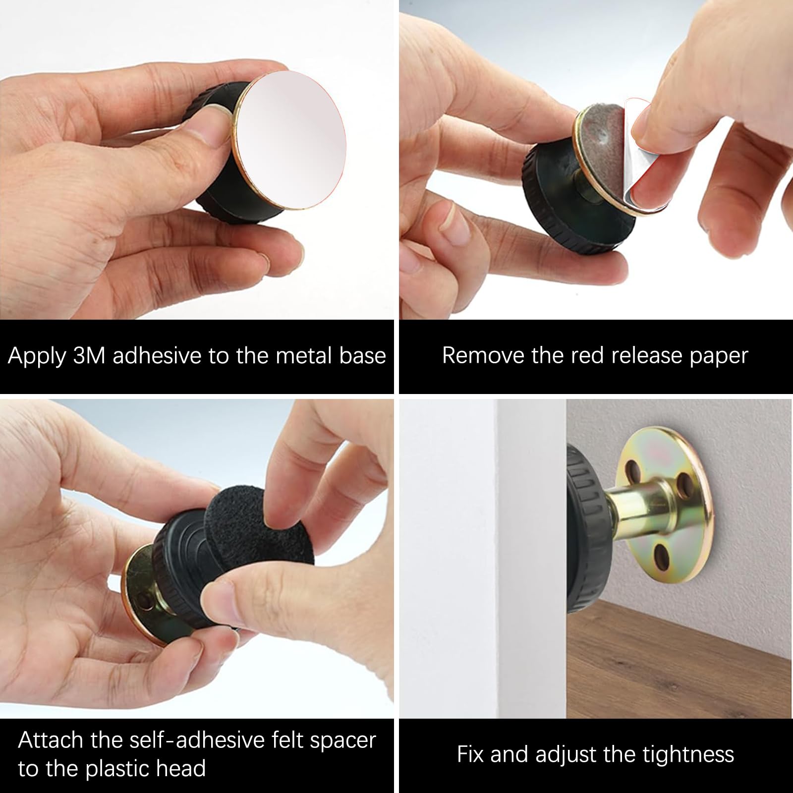 8 Pcs Pied Réglable, Pieds De Meuble Réglables En Hauteur Antidérapants Vis De Réglage M8 × 50