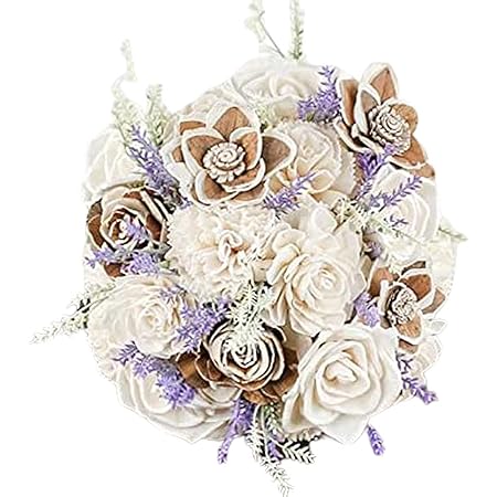 Sola Wood Flower Bouquet Coral Cutie Small 