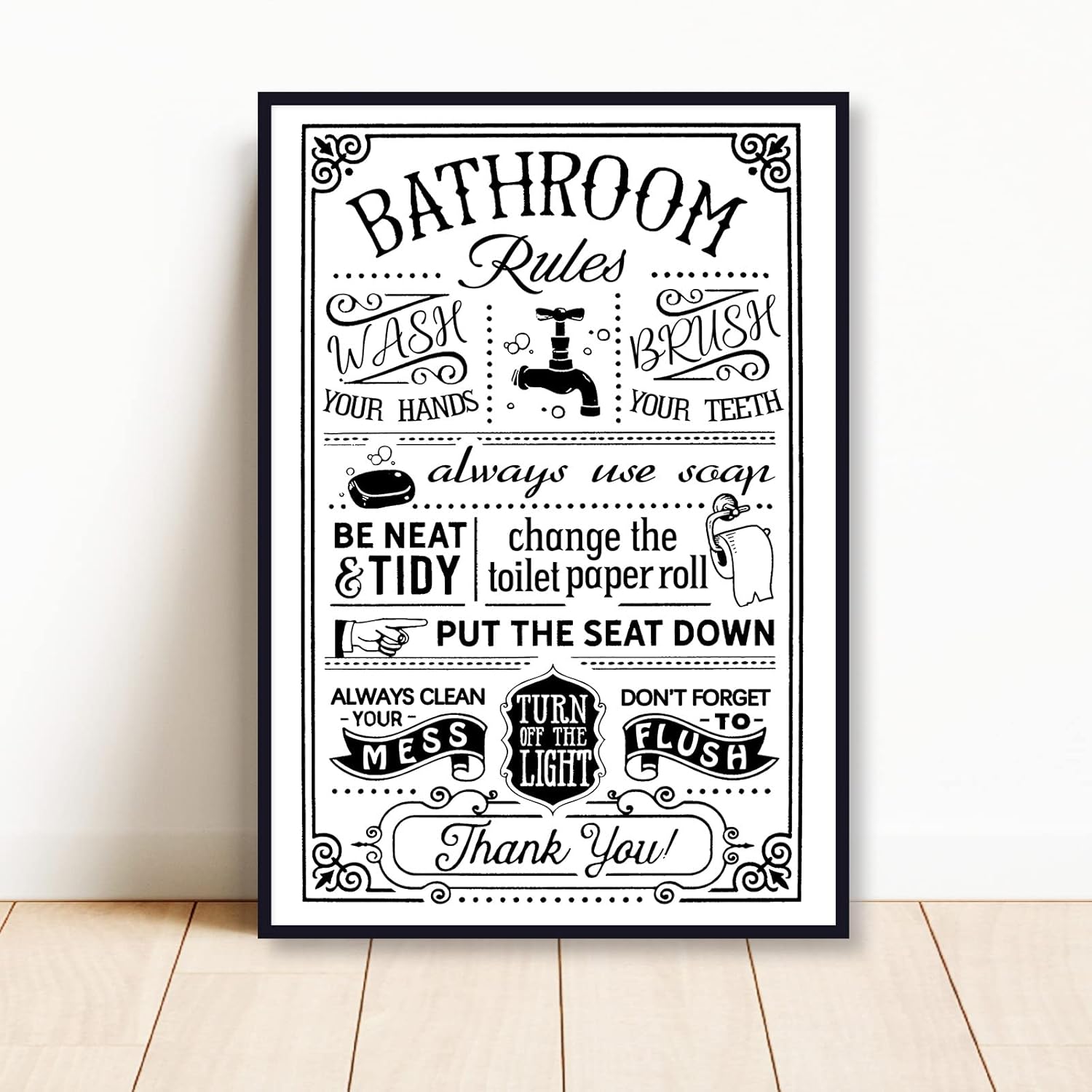 Farmhouse Bathroom Wall Art Funny Quote Posters Bathroom