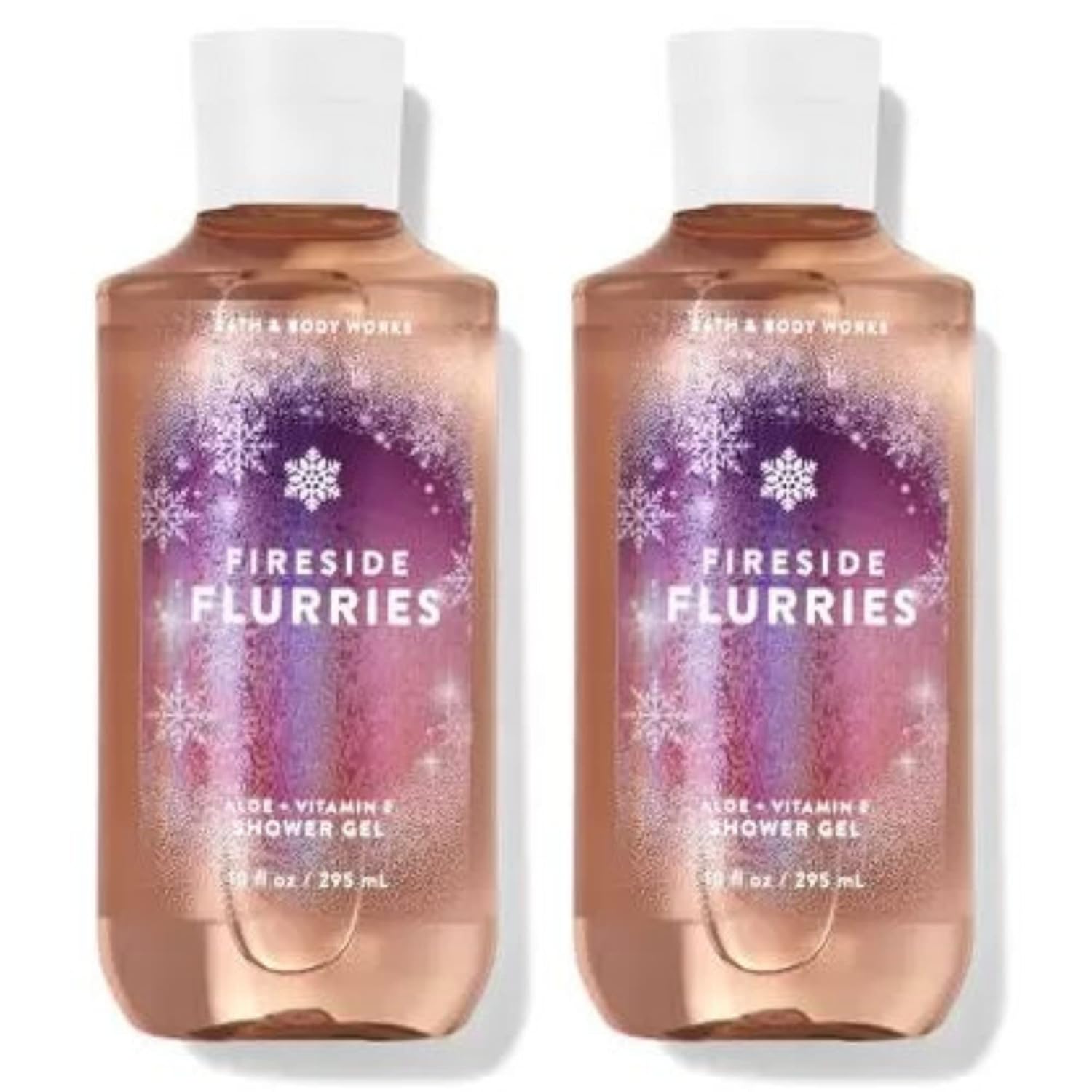 Bath and Body Works Gift Set of of 2 - 10 Fl Oz Shower Gel (Fireside Flurries)