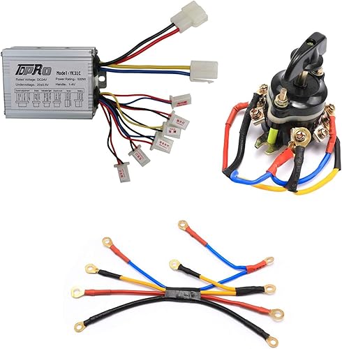 Miniatura 1 de 24V 500W cepillado controlador de velocidad reversa Swith alambre Scooter E-bici ATV Go Cart