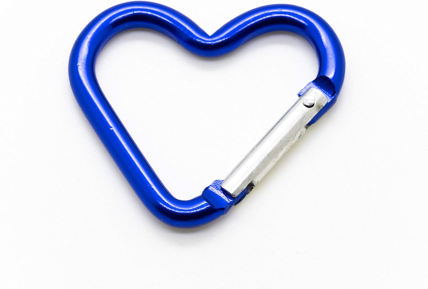 ONDEPOT Pack 50 Heart Shaped Aluminum Alloy Keychain Clip Carabiner Hook Key Holder