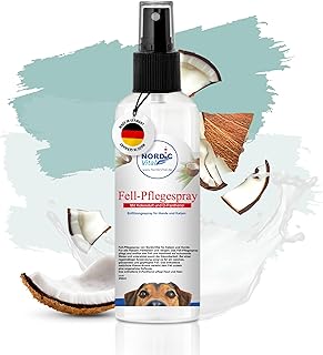 NordicVital Kokos Fellpflege Spray Hund & Katze 250ml – Sanftes Entfilzungsspray für Haut/Fell - Verbessert Kämmbarkeit & Löst Verfilzungen – Fellspray auch ideal als Hundeparfüm gegen Geruch product image