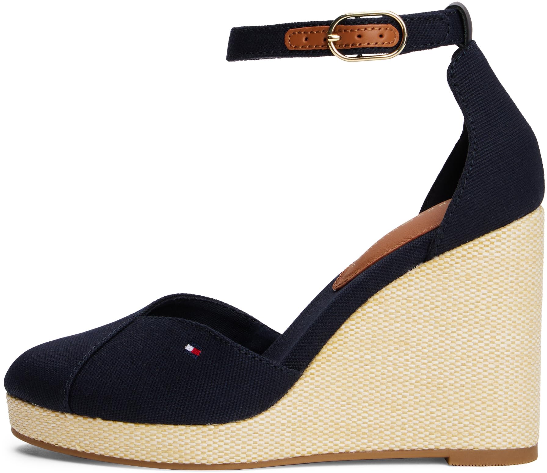 Tommy Hilfiger Women’s Flag Closed Toe Espadrilles with Ankle Strap, Blue (Space Blue), 6.5