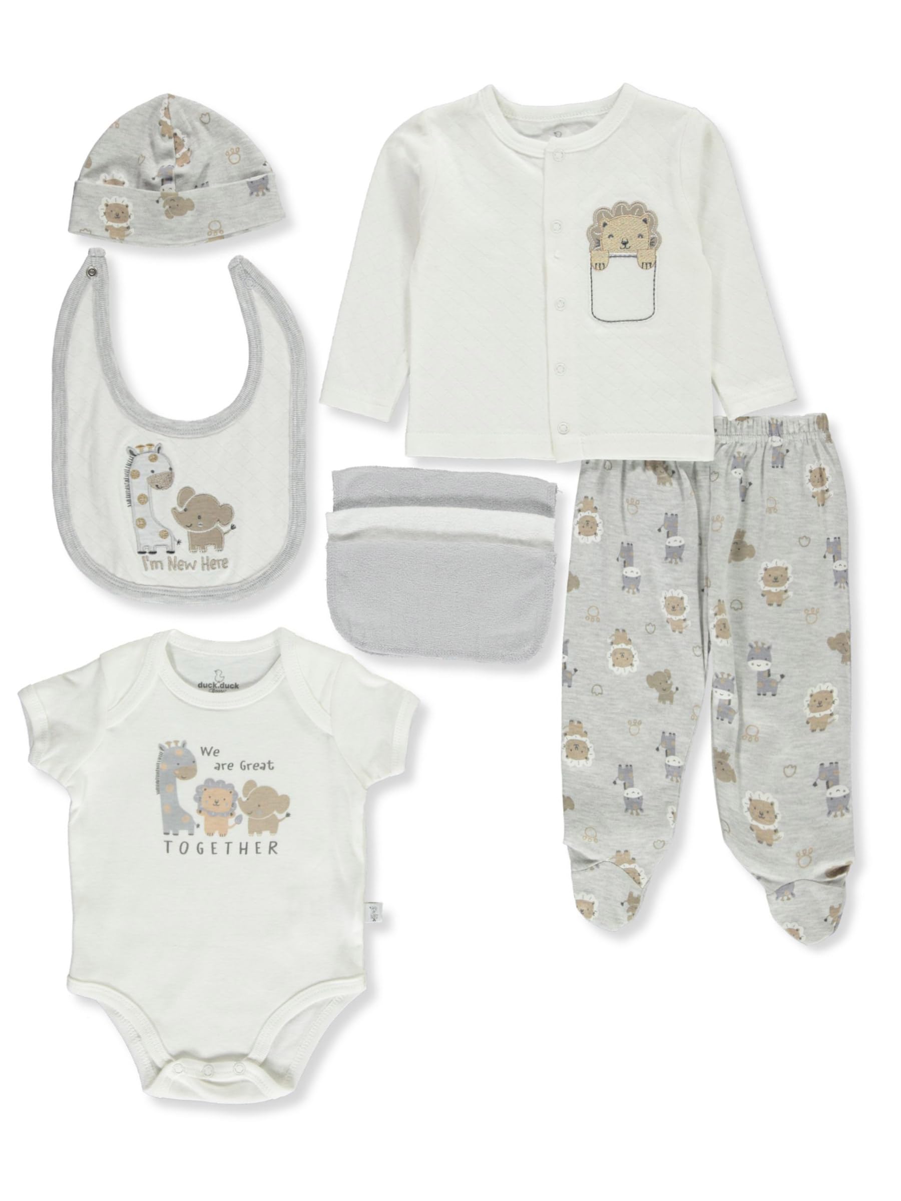 Duck Duck Goose Baby Boys' 9-Piece Gift Layette Set - multi, 3-6 months