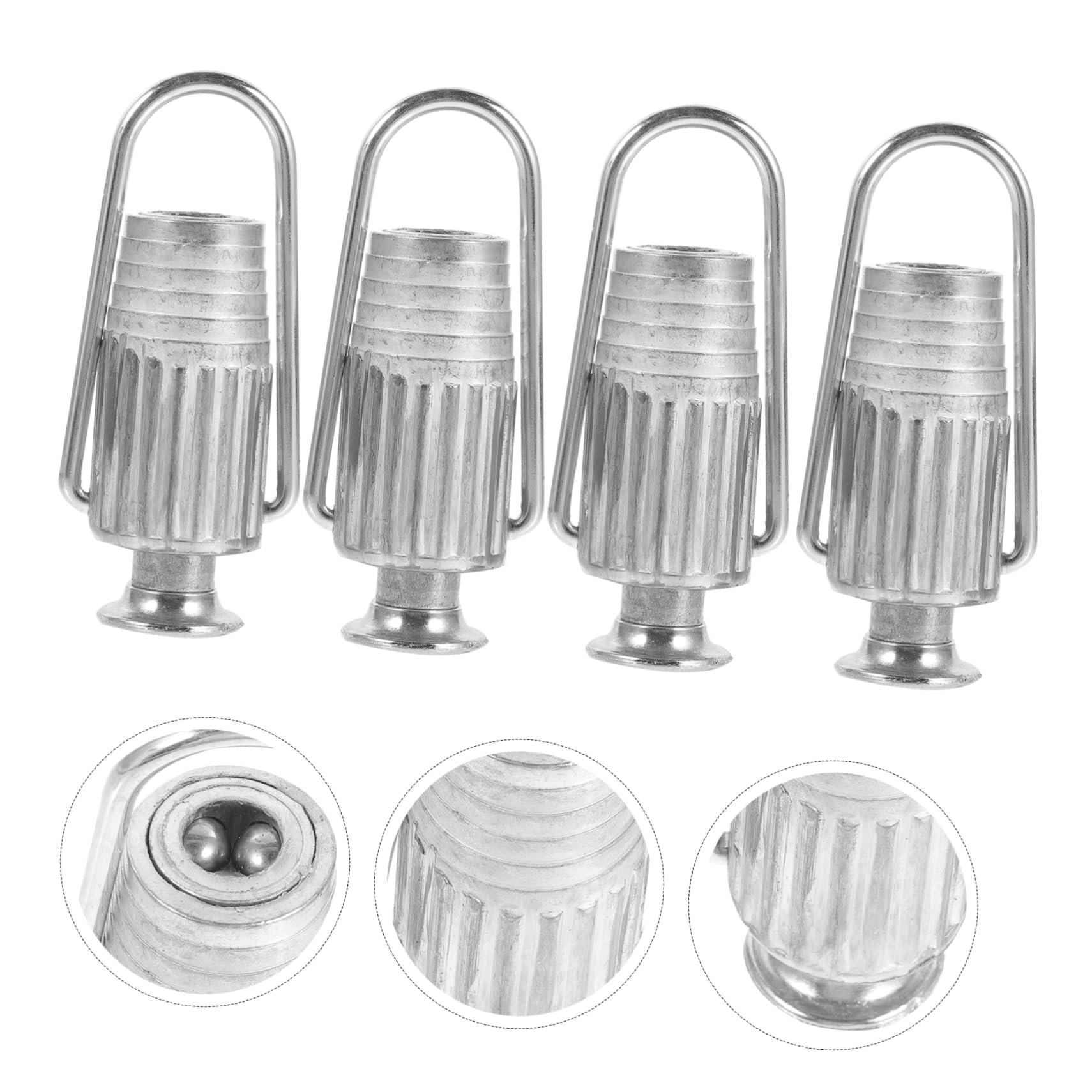 DOITOOL Wäscheleinenspanner Schnurspanner aus Aluminium 4 Stück mit Elastischer Regulierung Leichter Metall Befestigungssystem für Haushaltsartikel und Wäscheleine