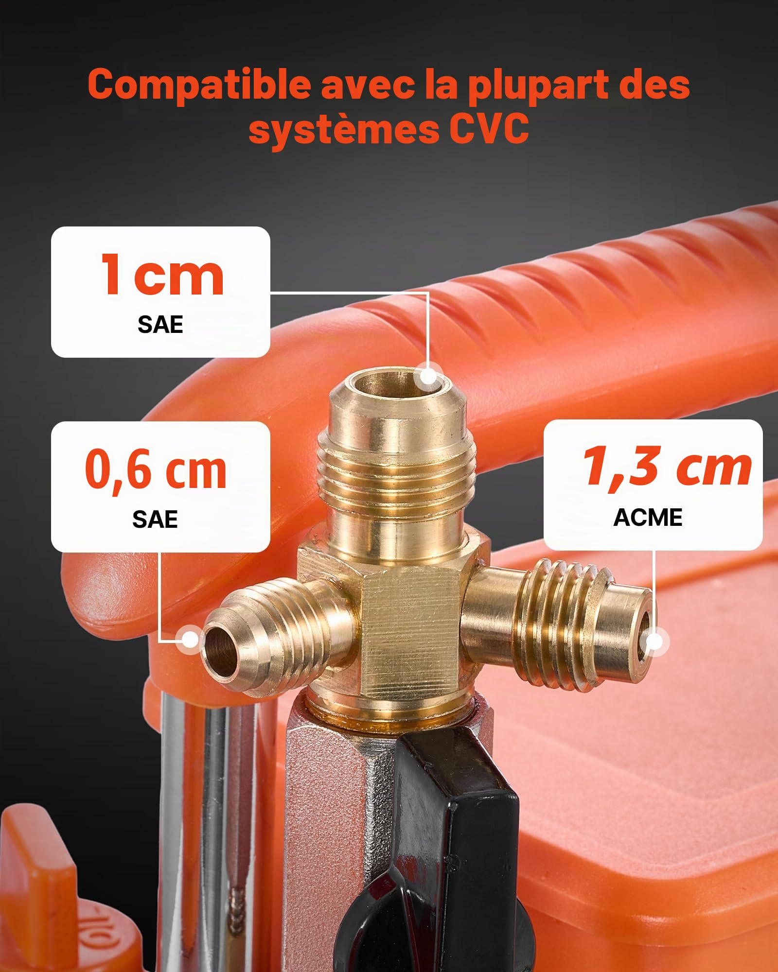 VEVOR Pompe à Vide 7 CFM 198 L/Min Pompe à Vide Climatisation Palettes Rotatives 2 Étages Compatible R134a R22 R410a R1234YF R32 pour Entretien Climatiseurs Automobiles Dégazage Résine, Huile Incluse