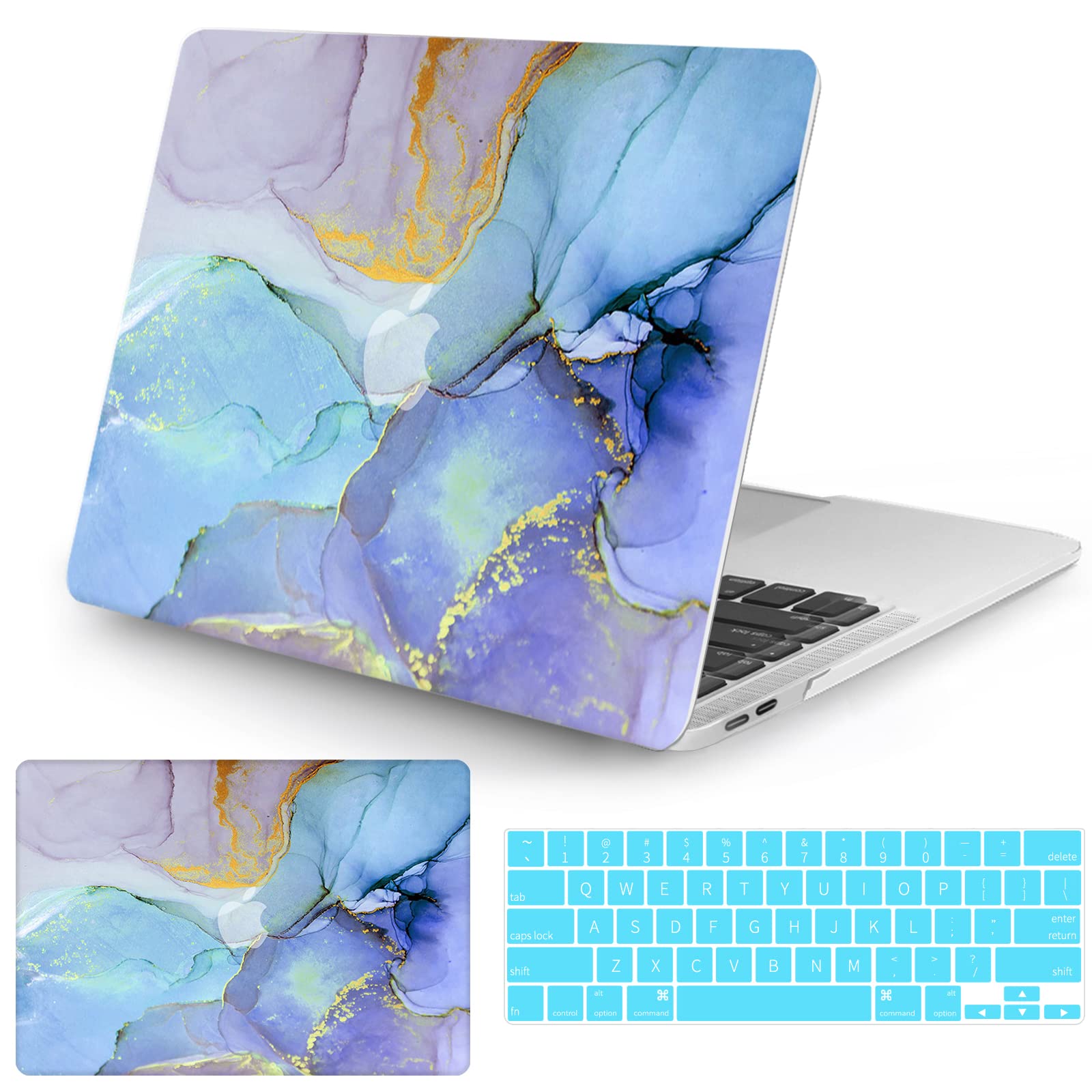 Watbro Compatible with MacBook Pro 13 inch Case 2020 2019 2018 2017 2016 Release M1 A2338/A2289/A2251/A2159/A1989/A1706/A1708 Laptop Hard Shell Case &