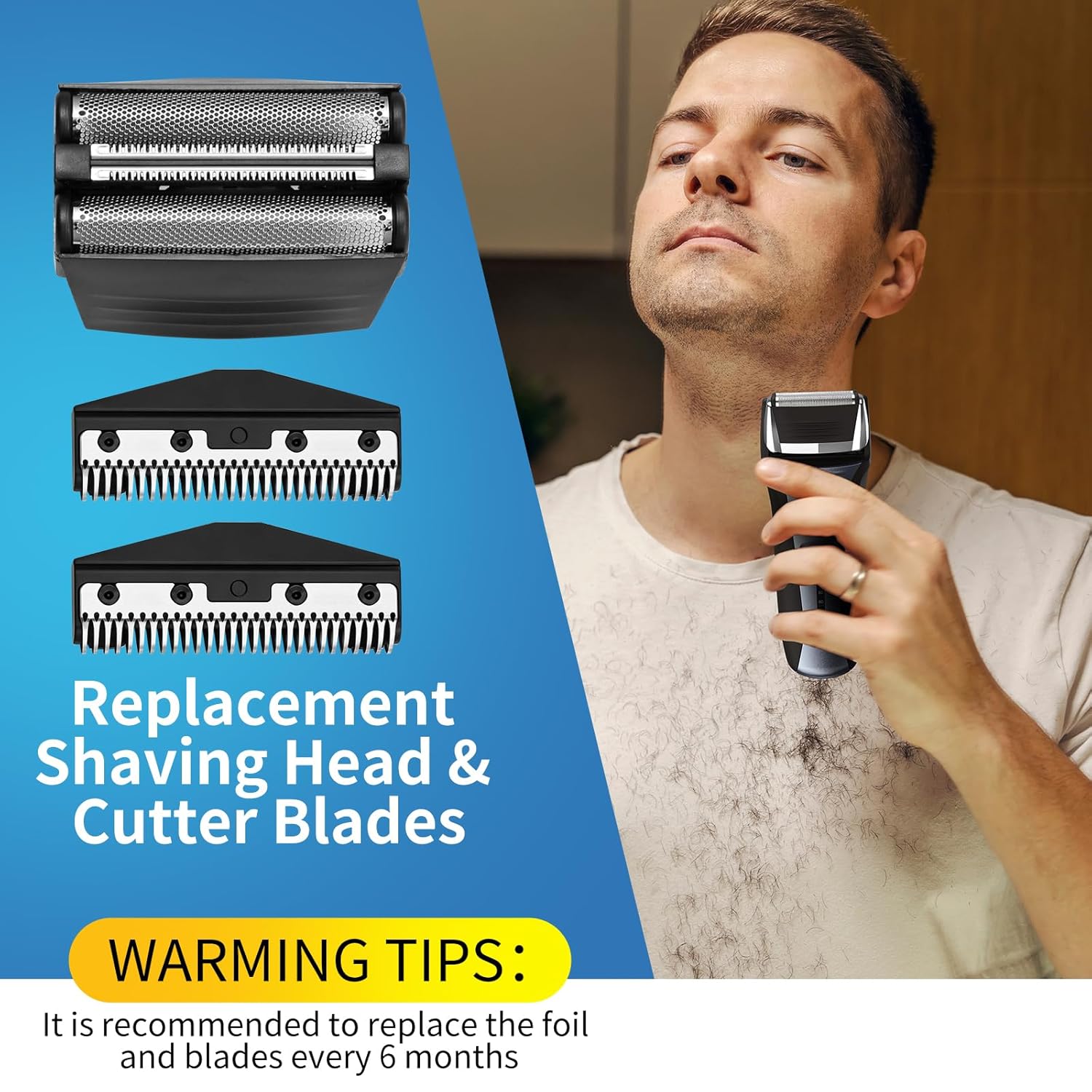 Shaver Replacement Foil Compatible with Remington TITANIUM-X Flex & Pivot Foil and Cutter F5800 & F7800,Shaver heads Fit for Remington F4900,F5800,F7800 (1 Pack) - Image 2