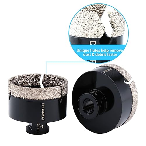 Miniatura 6 de Sierra perforadora de diamante, sierra de agujero de 3 pulgadas para azulejos, granito, mármol, cerámica, vidrio, porcelana, broca de núcleo de