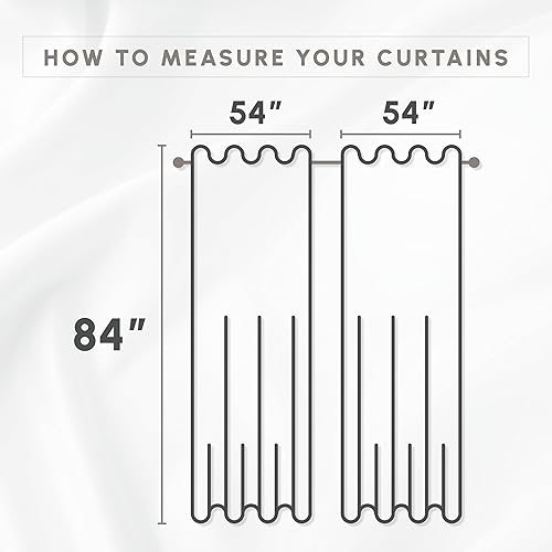 Miniatura 3 de Juego de panel de cortinas Elegant Comfort Luxury para ventanas con cenefa adherida y fondo, de 54" x 84" (juego de 2)