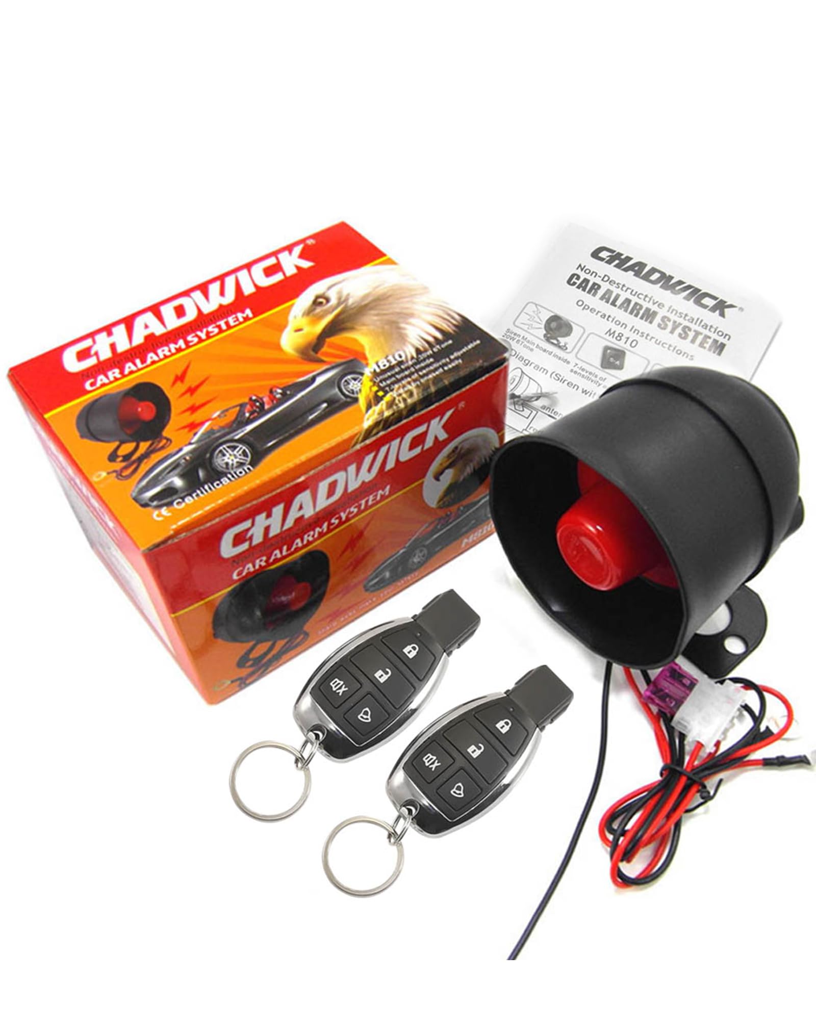CHADWICK Remote Car Alarm with 7-Level Sensitivity, M810-8173