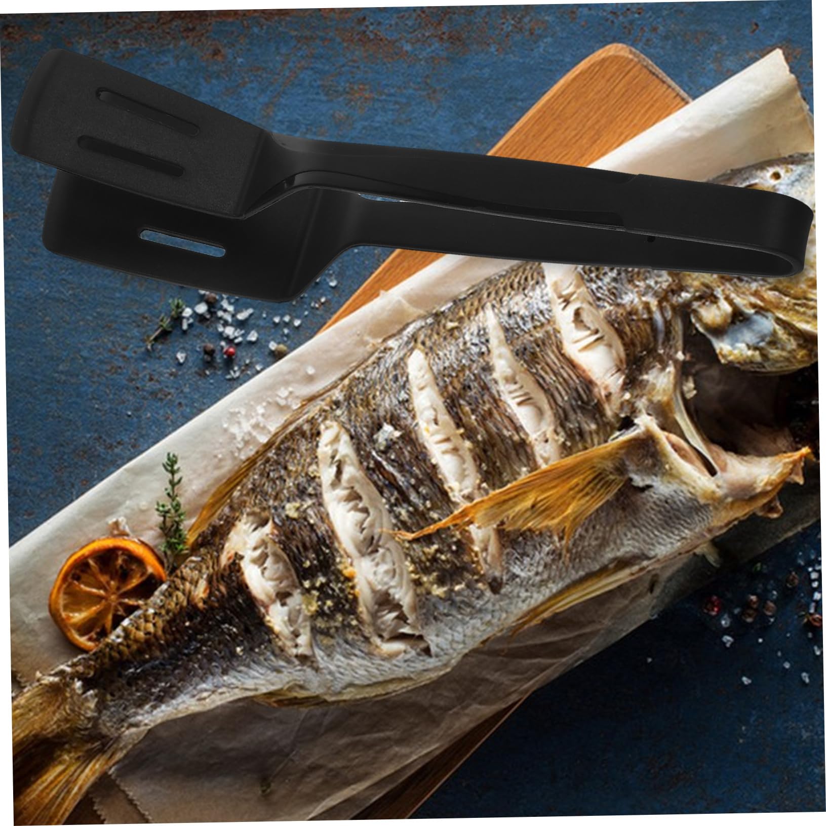 PRETYZOOM 5 Stück Fischspatel aus Silikon küchenzange küchenschaufel silikonspatel kochspatel grillspatel Nicht-Topfmatte Zange zum Kochen Liner Spachtelzange Küchenzubehör Kieselgel Black