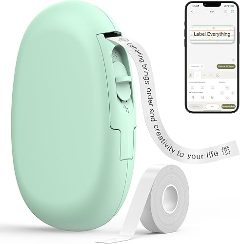 Vista 13 de Máquina etiquetadora Bluetooth SUPVAN E10 con cinta, etiqueta continua impermeable, aplicación versátil con 35 fuentes y más de 1k iconos