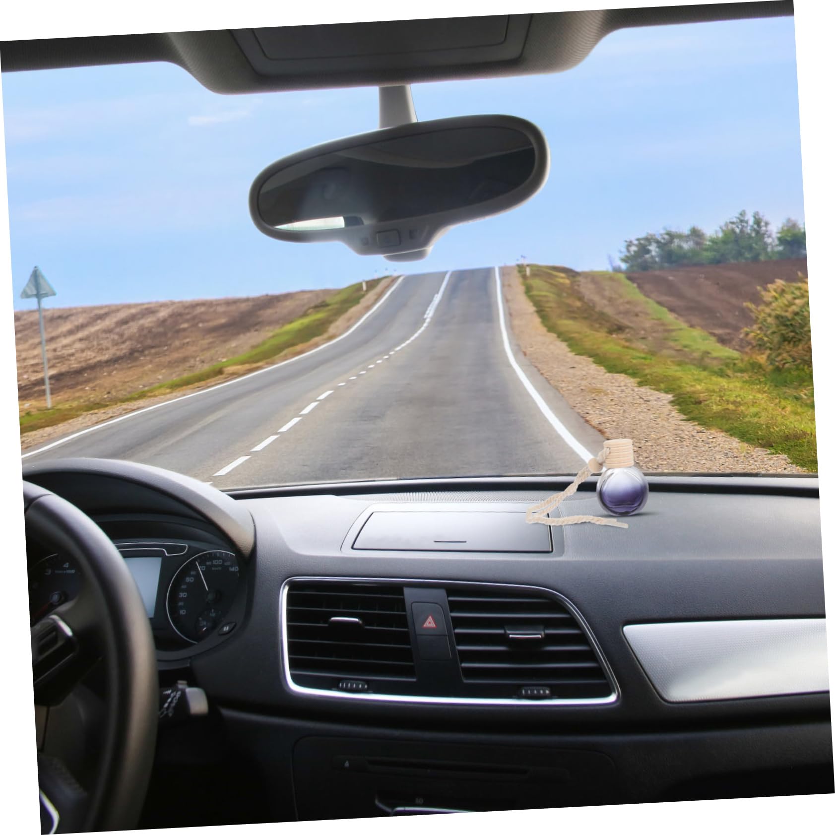 20 Stück Parfümflakon Anhänger für Auto 8ml Glas mit Baumwollkordel Schwarz Hängende Deko zum Selbstbefüllen Car Diffuser