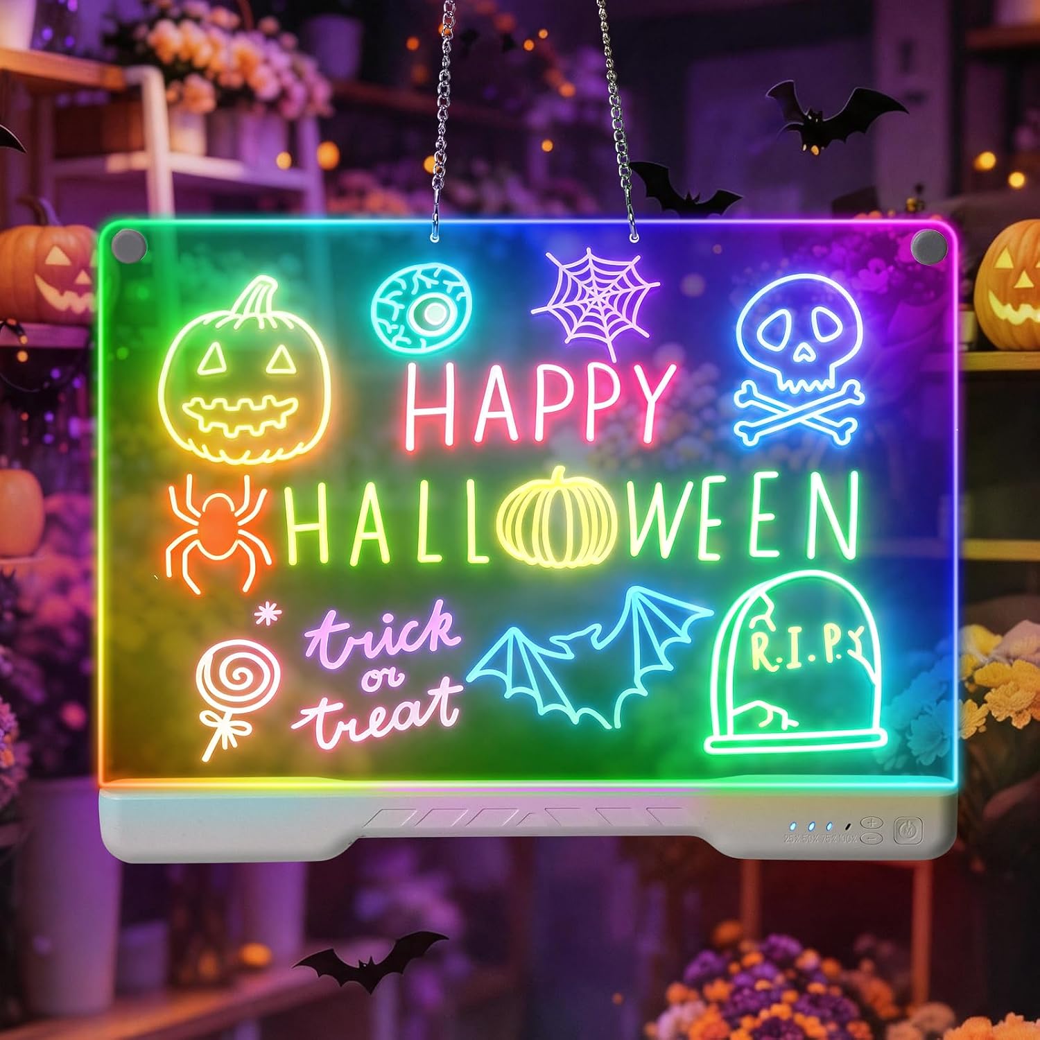 16" Rechargeable LED Drawing Board, Kids Gift for Easter Birthday Christmas | Idealife 10 Light Modes Neon Light Up Drawing Tablet for Girls/Teens,Built-in Stand,Markers & Tracing Book,Wall & Tabletop