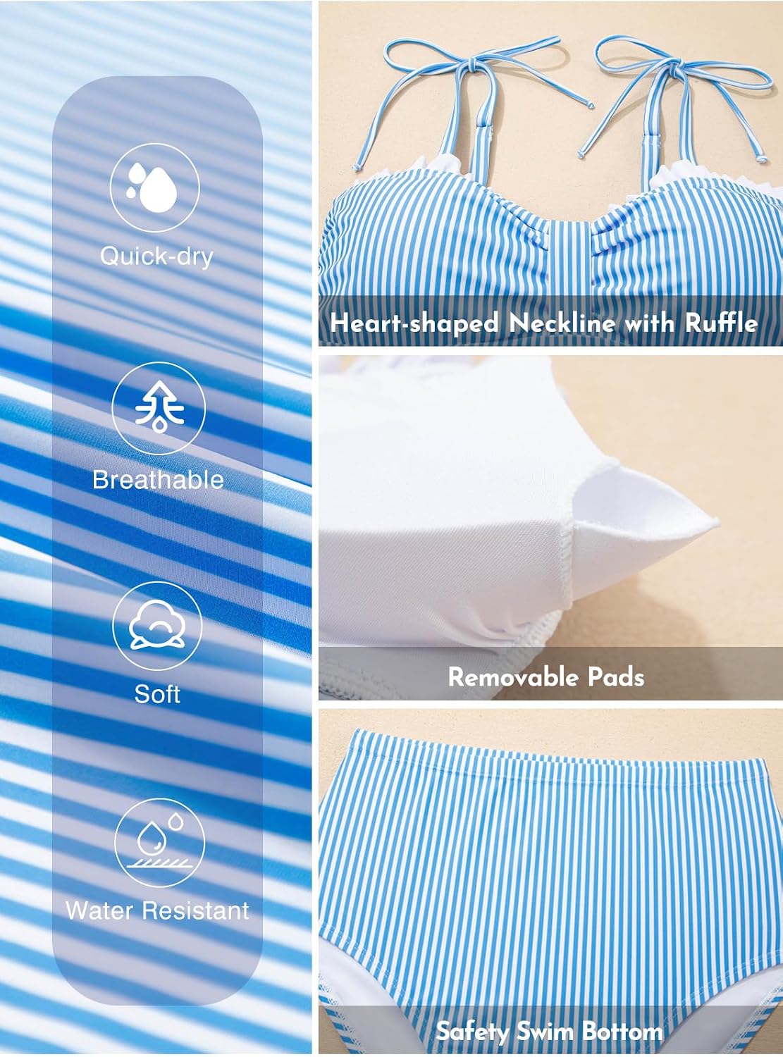 Aleumdr Womens Tankini Bathing Suit Tie Knot 2026 Summer Two Piece Swimsuit Printed Swim Tank Top with High Waisted Bottom