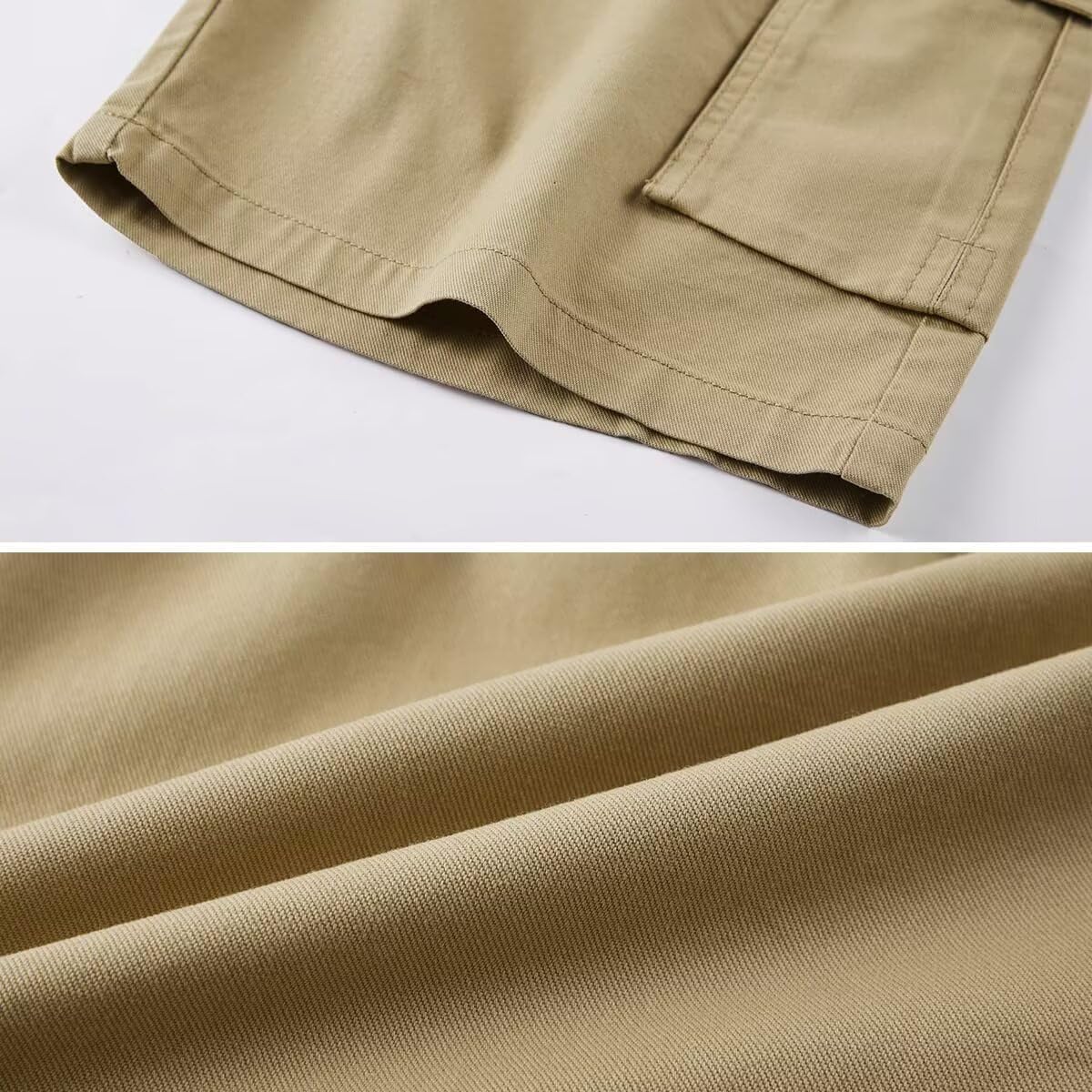 Msmsse Womens Hiking Shorts Cargo Knee Length Drawstring 5 Pockets Elastic Waisted Shorts for Summer Casual