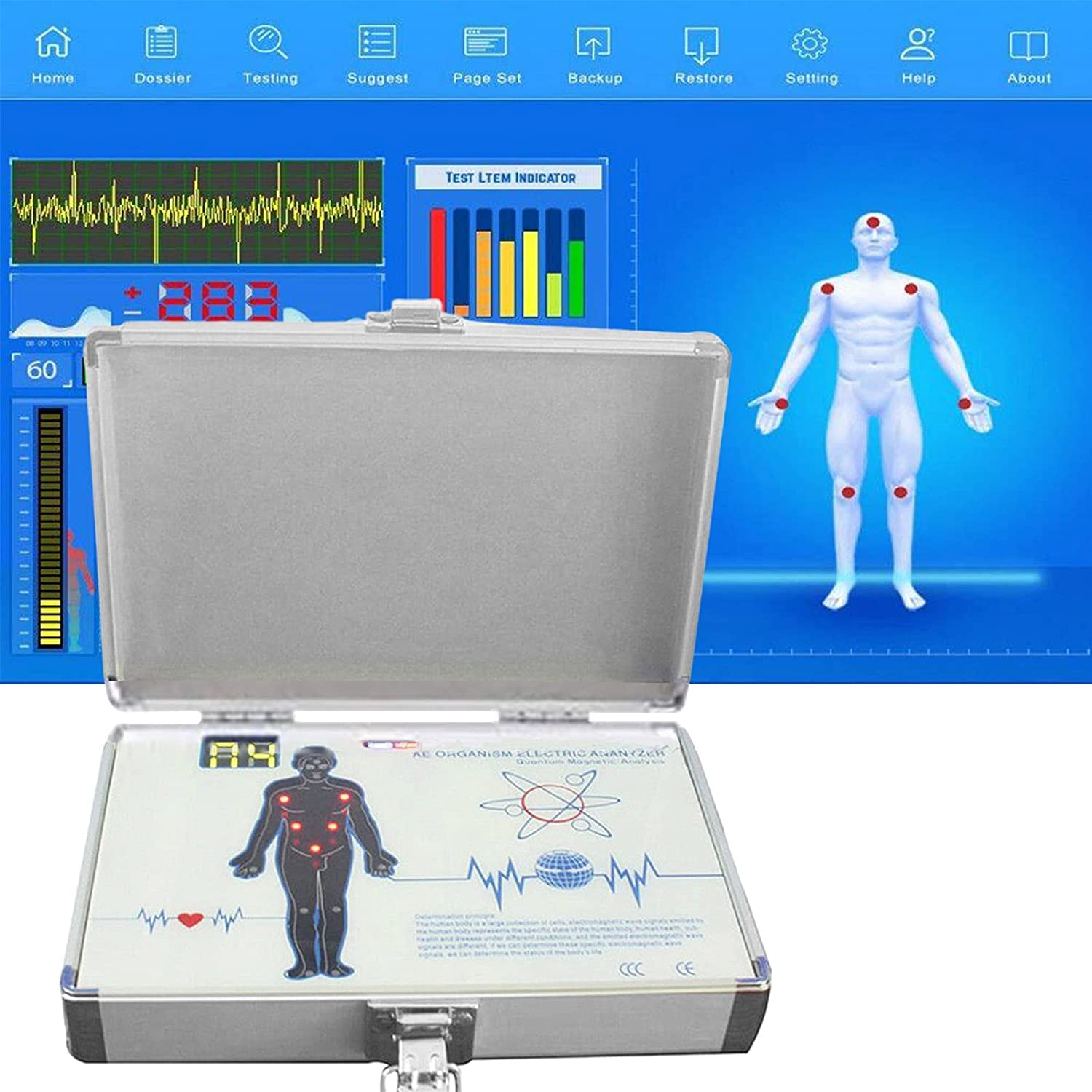CareforYou NEU AES02 Quantum Resonance Magnetic Analyzer Organism Electric Analyzer Quantenmagnetische Analyse mit 52 Berichten