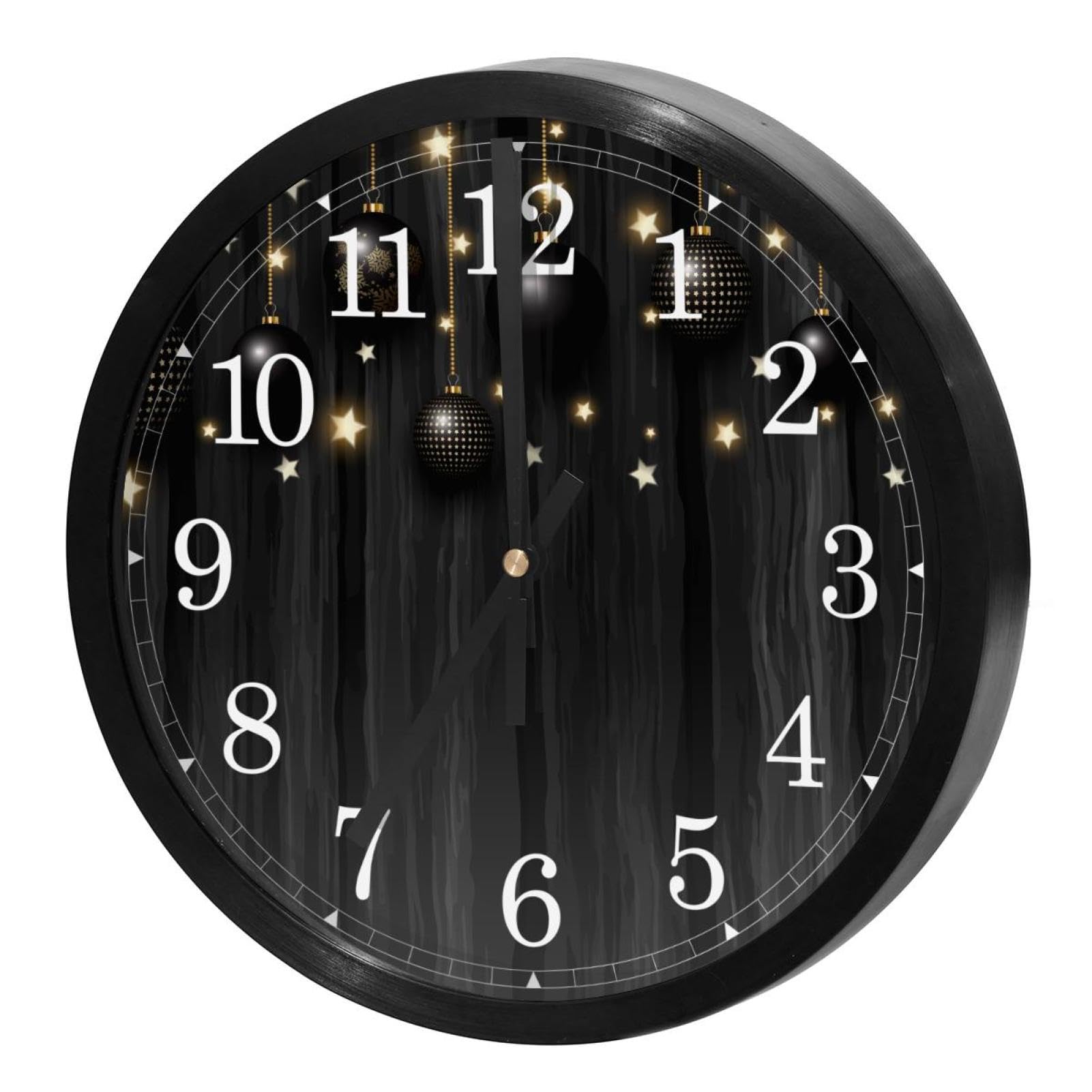 Horloge murale ronde motif Noël en bois idée cadeau maison et famille
