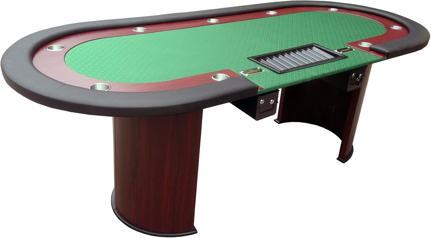 Buy IDS 96" Luna Ultra Poker Table Speed Cloth Racetrack Chip Tray