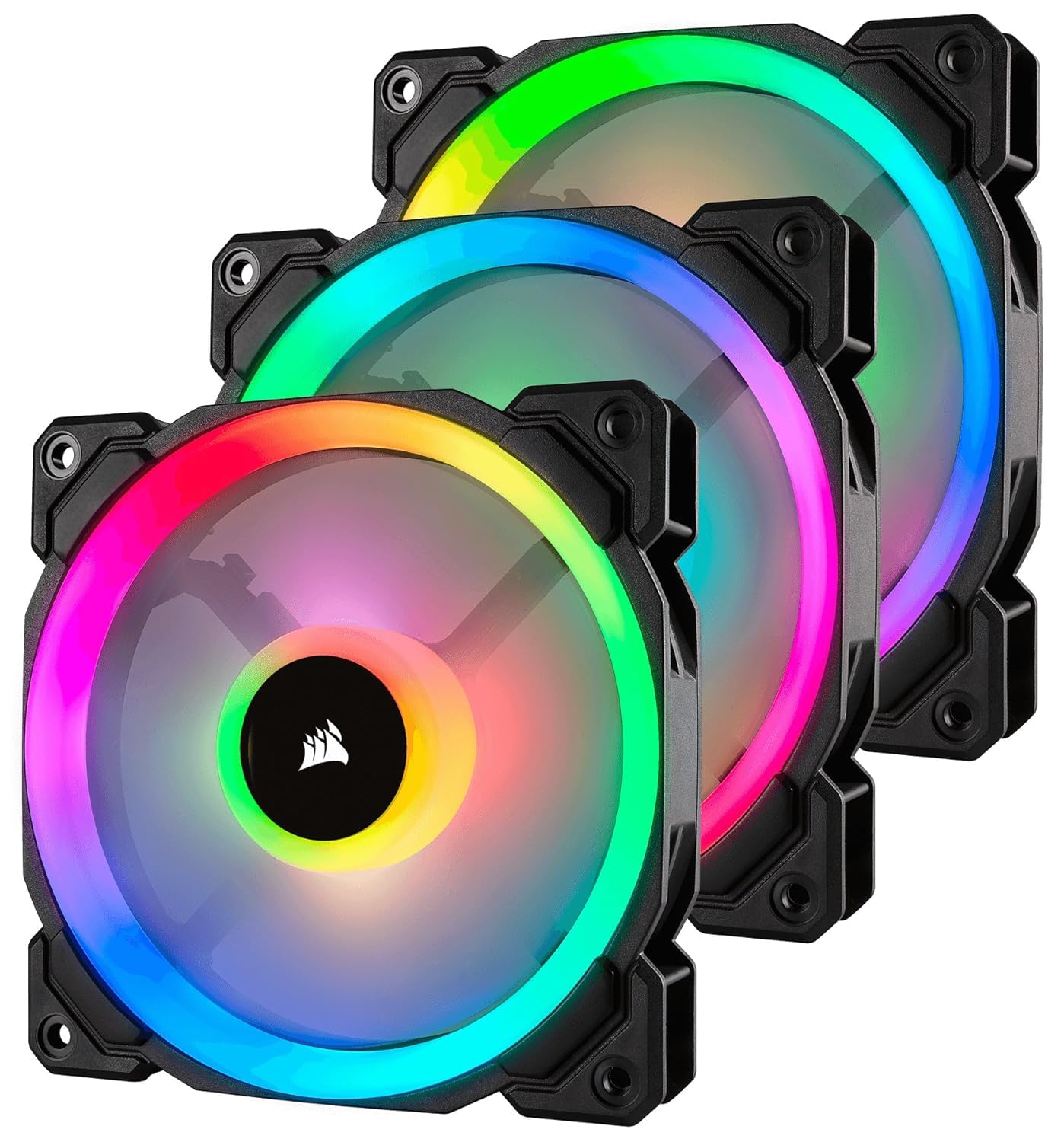 Corsair LL120 RGB 3Fan Pack with Lighting Node PRO PCケースファン [120mm径 RGB搭載] FN1141 CO-9050072-WW