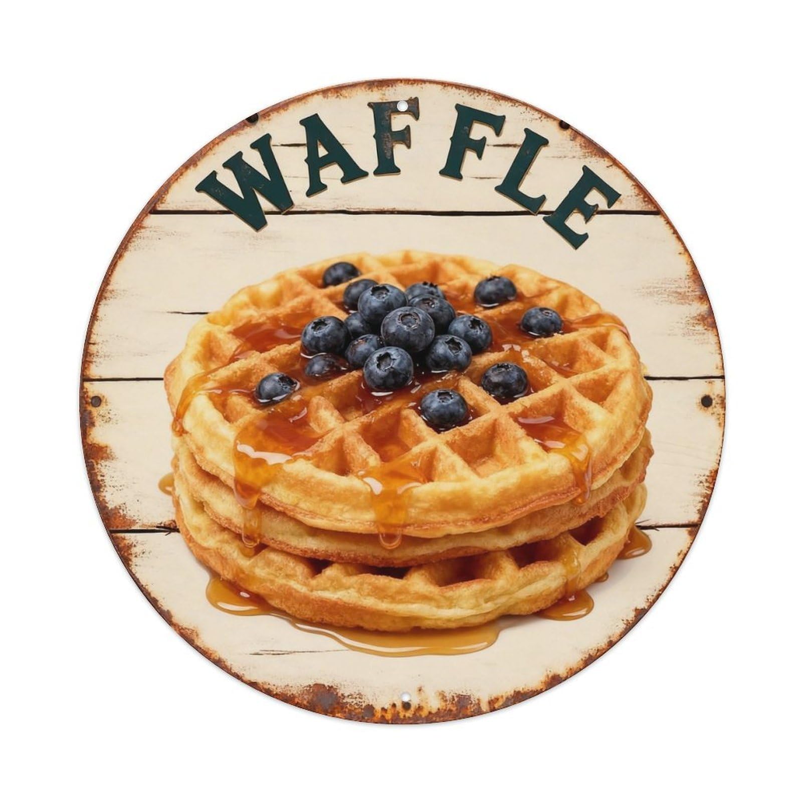 Waffle Sign Metal Tin Sign Plaque