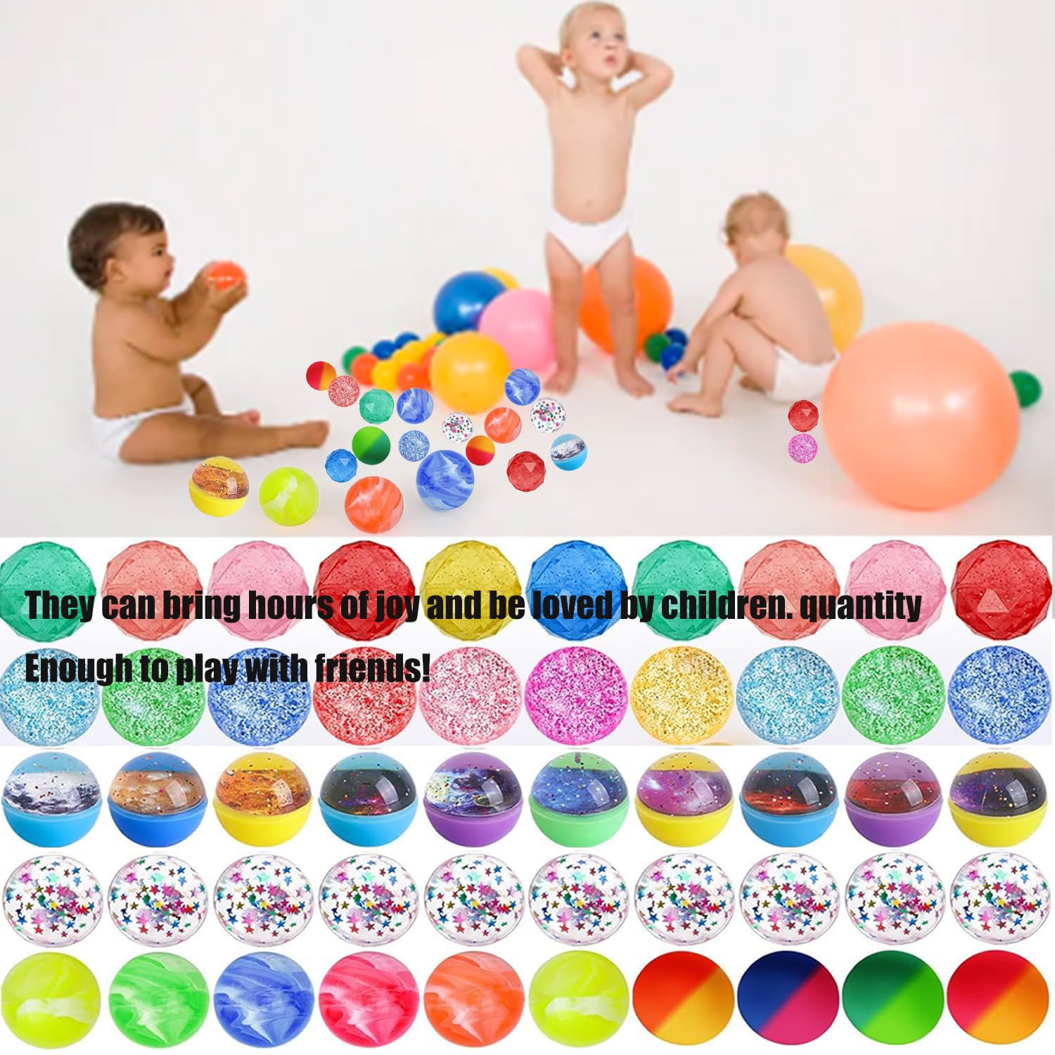 144 Stück Bunt Gummiball, 32mm Flummies für Kinder,Springball Gummiball Hüpfball für Kinder Mitgebsel Kindergeburtstag,Geeignet für Kindergeschenk Werbegeschenke