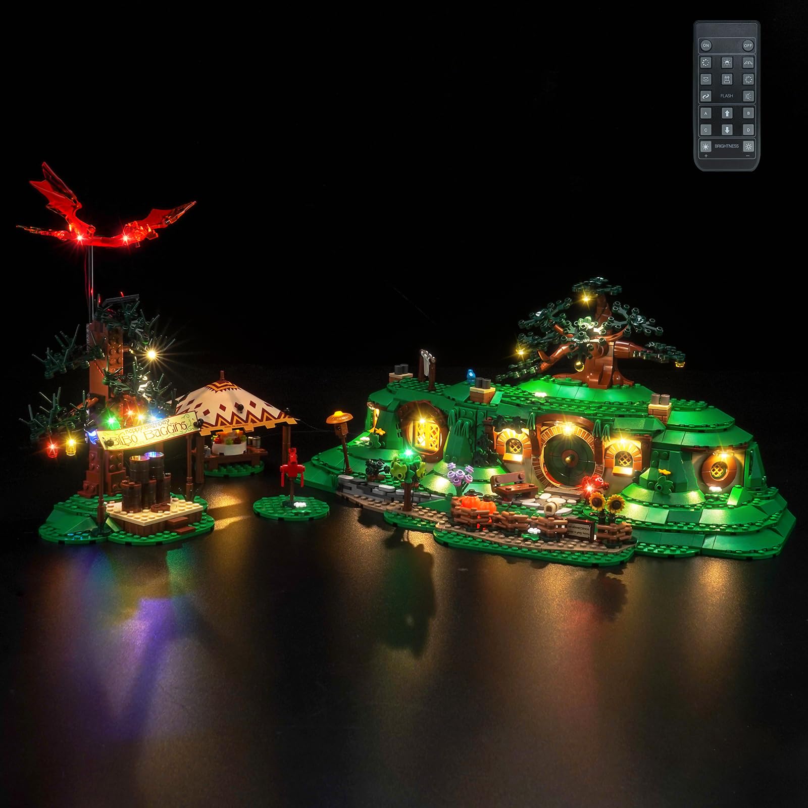 Remote Control Led Light Set Compatible with Lego 10354 The Shire (No Model), Decoration Lighting Set Compatible with Lego The Shire Building Blocks โ image 1