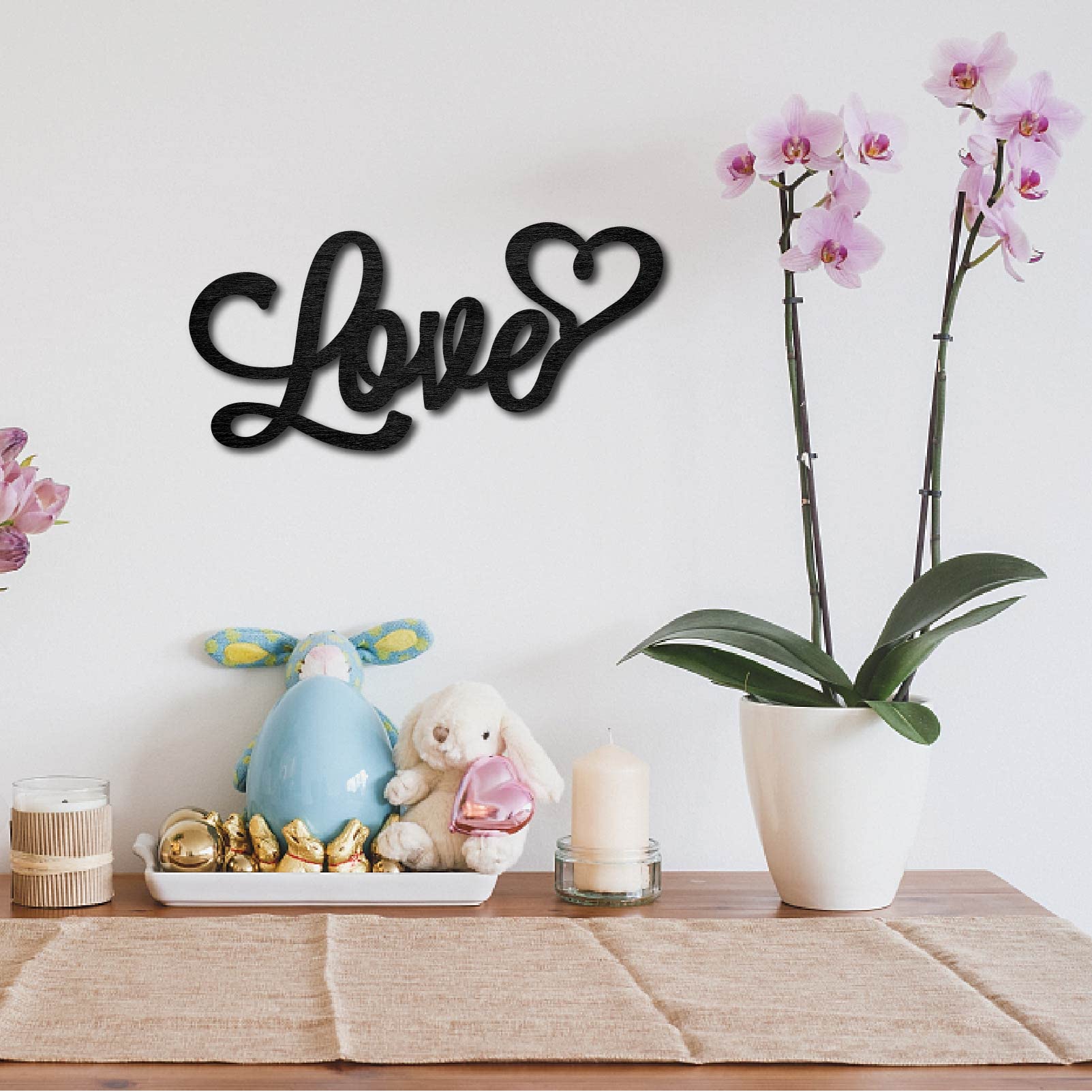 Targhetta In Legno Fai Da Te “Insieme è Il Posto Più Bello” Con Uccellini E Cuori 3D – Regalo Romantico Per Coppie E Anniversari
