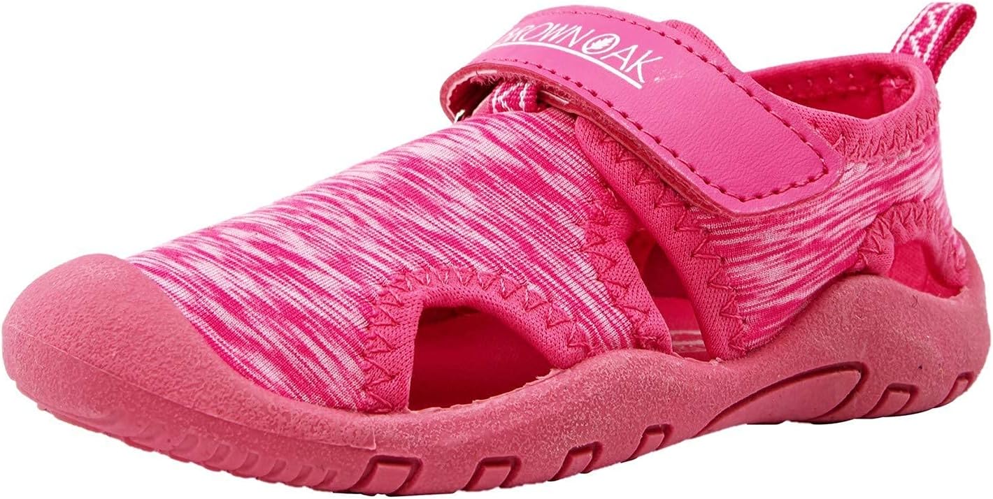 高品質新入Brown Oak キッズ ウォーターシューズ 速乾 滑り止め クローズドトゥ アクア スイム スポーツ サンダル (幼児/小さなお ラウンド中 楽ちん