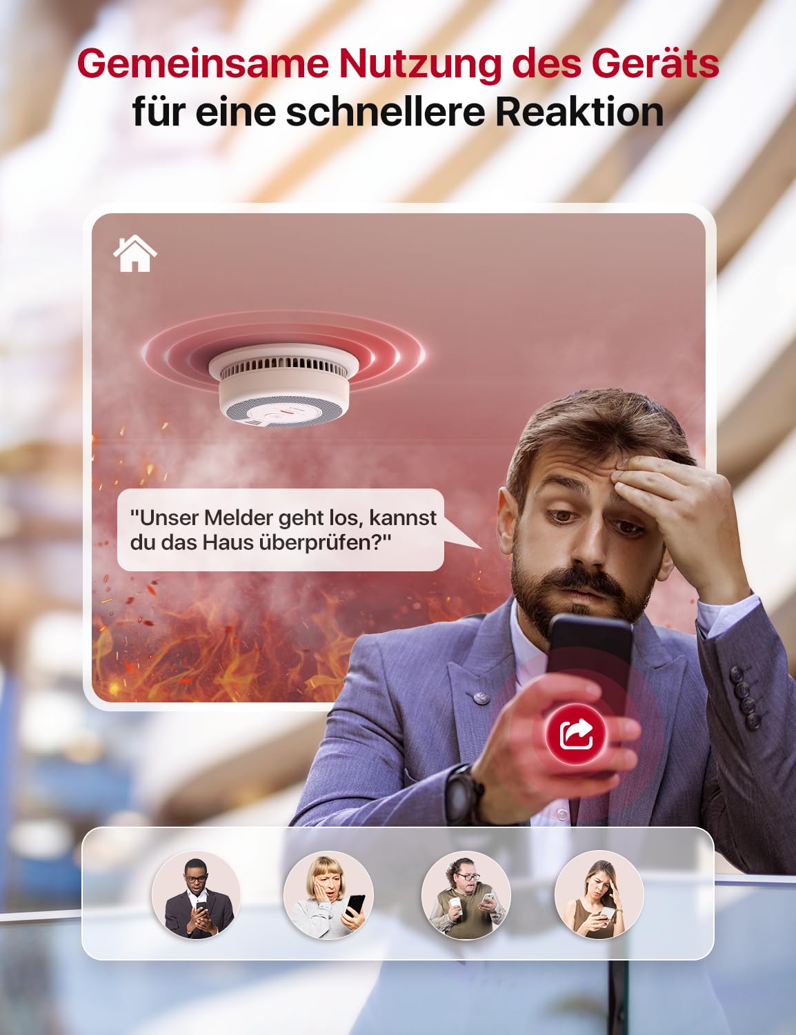 X-Sense Rauch- und Kohlenmonoxid Melder mit WLAN und austauschbarer Batterie, 2-in-1 Rauchmelder, intelligenter kombinierter Rauchmelder, kompatibel mit X-Sense Home Security App, SC06-WX, 2 Stück